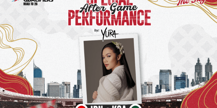 Penyanyi Yura Yunita untuk memeriahkan suasana pasca pertandingan Timnas Indonesia melawan Arab Saudi di Stadion Utama Gelora Bung Karno (GBK), Jakarta, pada Selasa (19/11/2024). Foto: HO/pssi.org