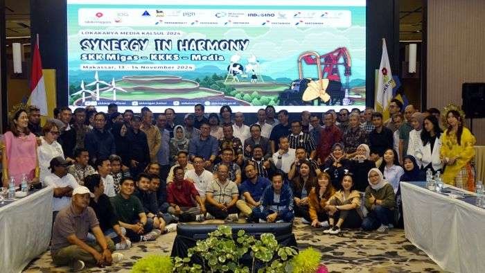 SKK Migas bersama KKKS di wilayah Kalimantan dan Sulawesi melaksanakan Lokakarya Media Tahun 2024. Foto: HO/SKK Migas Kalsul