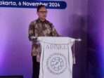 Wakil Menteri Dalam Negeri Republik Indonesia, dr Bima Arya Sugiarto, saat menghadiri kegiatan Pentaloka Nasional Adinkes 2024, di Hotel Sahid Raya Yogyakarta, pada hari Selasa (5/11/2024). Foto: BorneoFlash/Niken Sulastri