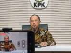 Juru Bicara KPK Tessa Mahardhika Sugiarto saat sesi doorstep di Gedung Merah Putih KPK, Jakarta, Jumat (8/11/2024).(Syakirun Ni'am)