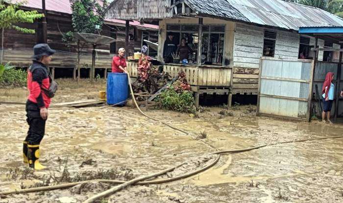 Banjir yang merendam Kecamatan Sepaku, Kabupaten Penajam Paser Utara (PPU), Kalimantan Timur (Kaltim), pada Kamis (28/11/2024), telah surut.(BPBD)