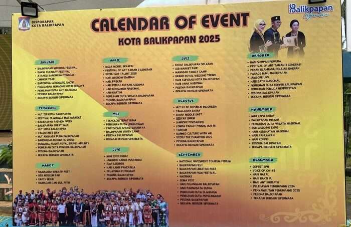 Calendar of Event Kota Balikpapan Tahun 2025. Foto: BorneoFlash/Niken Sulastri