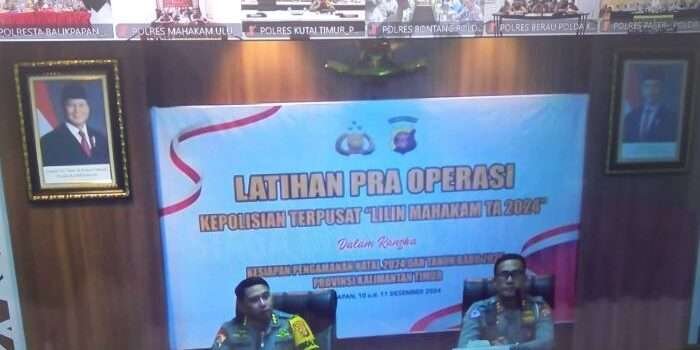 Pengamanan Nataru, Polresta Balikpapan Gelar Pra Operasi Lilin Mahakam 2024 