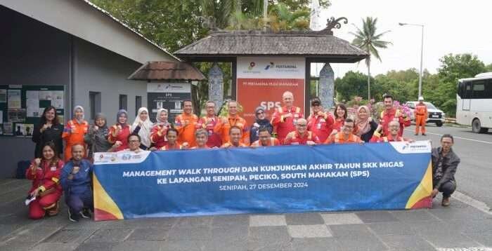Kunjungan Kerja dan Management Walkthrough (MWT) Akhir Tahun 2024 SKK Migas di Terminal Senipah, Kutai Kartanegara, Kalimantan Timur, pada Jumat (27/12/2024). Foto: HO/PHM