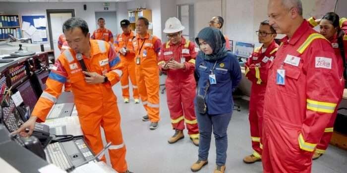 Kunjungan Kerja dan Management Walkthrough (MWT) Akhir Tahun 2024 SKK Migas di Terminal Senipah, Kutai Kartanegara, Kalimantan Timur, pada Jumat (27/12/2024). Foto: HO/PHM