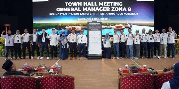 PT Pertamina Hulu Mahakam (PHM) merayakan keberhasilan 1 Tahun Tanpa Kecelakaan Kerja (Lost Time Injury - LTI) pada 2 Desember 2024. Foto: HO/PHM