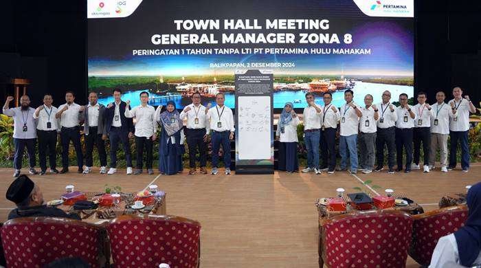 PT Pertamina Hulu Mahakam (PHM) merayakan keberhasilan 1 Tahun Tanpa Kecelakaan Kerja (Lost Time Injury - LTI) pada 2 Desember 2024. Foto: HO/PHM
