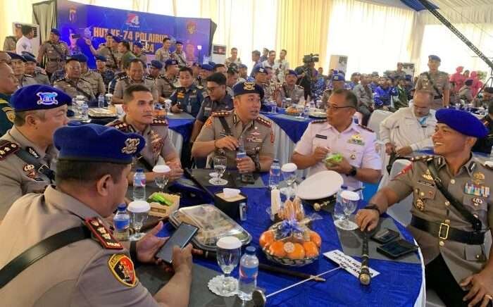 Perayaan HUT ke-74 Polairud di Markas Komando Ditpolairud Polda Kalimantan Timur, Somber, Balikpapan Barat, pada Selasa (3/12/2024). Foto: HO/Humas Polda Kaltim