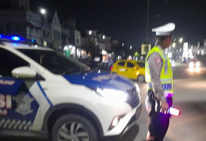 Polresta Balikpapan Tingkatkan Patroli Blue Light untuk Jaga Keamanan Pascapemilu