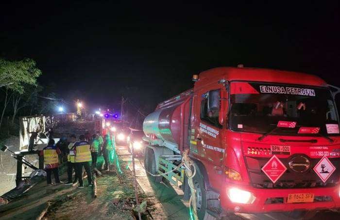 Proses pemasangan Jembatan Bailey, Kamis (26/12/2024)(BBPJN Kaltim)