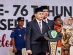 Sekretaris Daerah Kabupaten PPU, Tohar saat upacara peringatan Hari Bela Negara ke-76 Tahun 2024 di halaman depan kantor Bupati PPU pada Kamis pagi (19/12/2024). Foto: BorneoFlash/Irwan A.