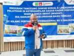 Area Manager Communication, Relations & CSR PT KPI Unit Balikpapan, Dodi Yapsenang Saat Kegiatan pelatihan 25 Keterampilan Dasar Kader Posyandu Yang berlangsung di Gedung Banua Patra Balikpapan, pada Jum'at (10/1/2025). Foto: HO/KPI Unit Balikpapan