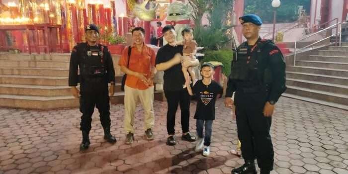 Personel Batalyon A Pelopor Satbrimob Polda Kaltim Perketat Pengamanan Perayaan Imlek 2576 di Balikpapan. Foto: HO/Humas Polda Kaltim