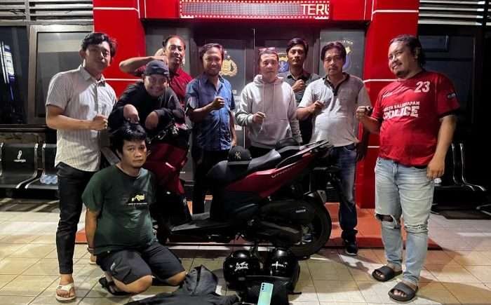 Polsek Balikpapan Utara berhasil mengungkap kasus pencurian dengan pemberatan yang dilakukan oleh seorang residivis berinisial AL bin S. Foto: HO/Humas Polresta Balikpapan