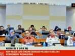 RDP Panja Judi Online Komdigi dan BSSN dengan Komisi I DPR RI. Foto: Screenshot YouTube Komisi I DPR RI