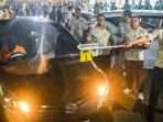 Rekonstruksi kasus penembakan bos rental mobil di rest area Km 45 Tol Tangerang-Merak, Kabupaten Tangerang, Banten, Sabtu (11/1/2025).Foto: IST/ANTARA FOTO/Sulthony H.