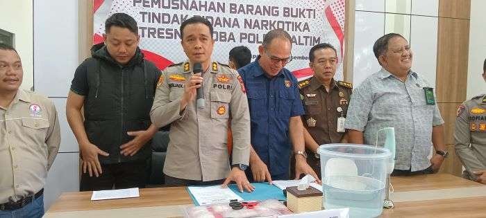 Direktorat Reserse Narkoba Polda Kaltim berhasil mengungkap jaringan peredaran narkotika di Kabupaten Berau. Foto: BorneoFlash/Agung Putra