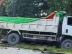Tragedi kecelakaan lalu lintas yang melibatkan Truk Colt Diesel Isuzu KT 8784 YN dengan Bus PT Samarinda Lestari. BorneoFlash/Ist