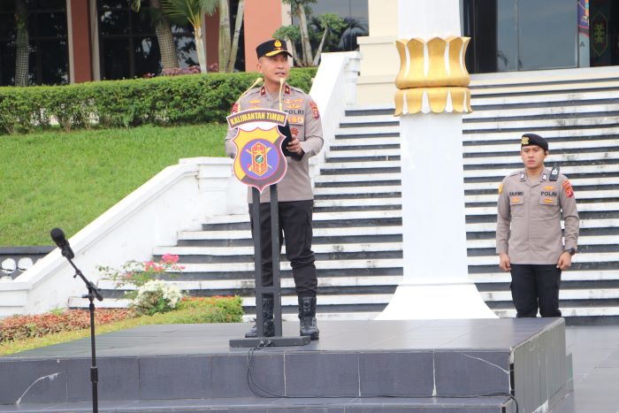 Wakapolda Kaltim Pimpin Apel Pagi, Tekankan Pencegahan Kejahatan dan Penguatan Kinerja Personel