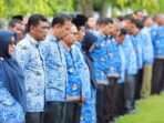ASN - Foto ini diambil saat ASN di Pidie mengikuti HUT ke-52 Korpri di halaman Kantor Bupati Pidie, Rabu (29/11/2023). Aturan baru kini ASN kerja 3 hari di kantor