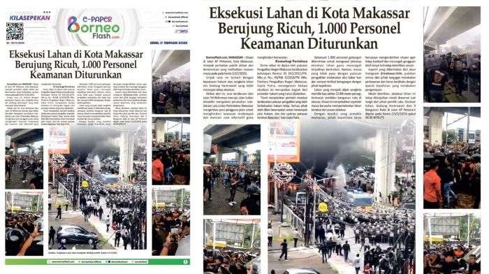Headline E-Paper BorneoFlash.com Edisi Senin 17 Februari 2025.