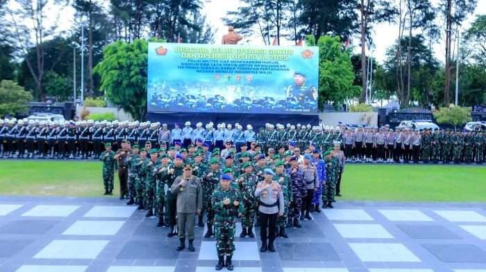 Kodam VI/Mulawarman menggelar Upacara Operasi Penegakan Ketertiban (Gaktib) dan Operasi Yustisi Polisi Militer TA. 2025, pada Senin (10/02/2025). Foto: HO/Pendam VI/Mlw