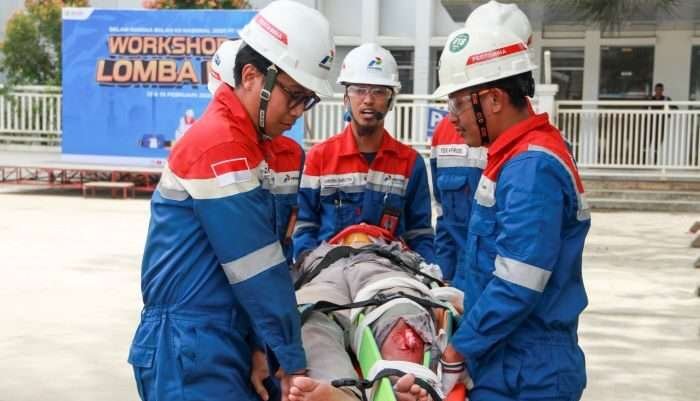 PT KPB menggelar Lomba P3K atau First Aider Competition sebagai bagian dari rangkaian Bulan Keselamatan dan Kesehatan Kerja (K3) Nasional tahun 2025. Foto: HO/PT KPB
