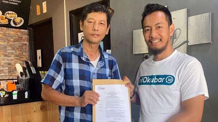Plt Ketua SMSI Kaltim, Wiwid Marhaendra Wijaya dan Ketua SMSI Kutai Barat periode 2025-2028 Lukman Hakim Mahendra (kanan). Foto: IST/Info Kubar