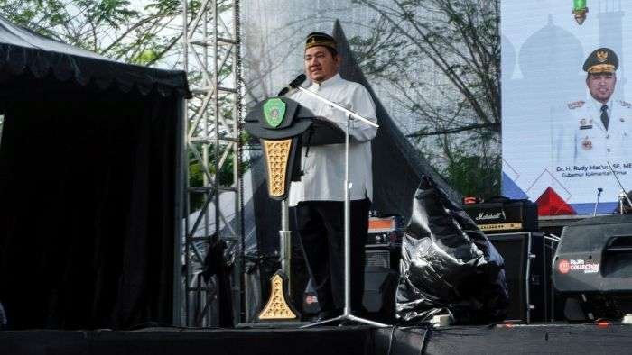 Bupati PPU, Mudyat Noor saat pembukaan Ramadhan Fest, Kamis (13/3/2025). Foto: BorneoFlash/Irwan A.