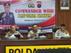 Commander Wish Kapolda Kaltim, yang disampaikan melalui video conference kepada jajaran pejabat utama, perwira menengah, serta seluruh Kapolres di wilayah hukum Polda Kaltim, pada Kamis (20/3/2025). Foto: HO/Humas Polda Kaltim