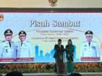 Gubernur Kaltim, Rudy Mas'ud saat Sambutan di Pisah Sambut. Foto: BorneoFlash/Nur Ainunnisa