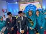 Gubernur dan Wakil Gubernur Kaltim, Rudy Mas'ud dan Seno Aji Usai acara Pelantikan dan Pengukuhan Pengurus TP PKK, Posyandu, dan PAUD Se Kaltim yang berlangsung di Gedung Odah Etam, Kantor Gubernur Kaltim, pada Sabtu (15/03/2025). Foto: BorneoFlash/Nur Ainunnisa