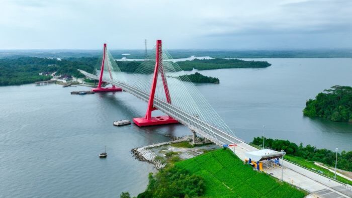 Jalan Tol IKN dan Jembatan Pulau Balang siap digunakan sebagai jalur alternatif arus mudik. Foto: HO/Humas Otorita IKN
