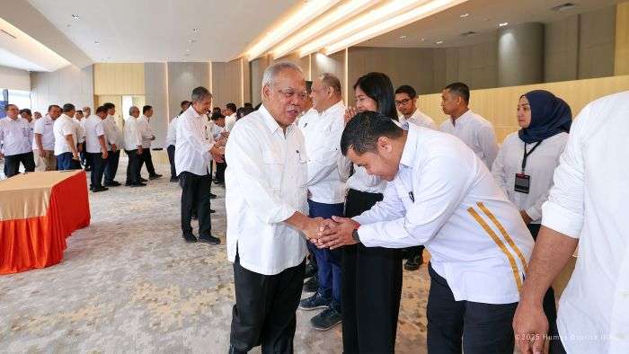 Kepala Otorita Ibu Kota Nusantara (IKN), Basuki Hadimuljono, saat melantik sejumlah pejabat di lingkungan Otorita IKN pada Rabu (19/03/25). Foto: HO/Humas Otorita IKN