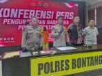 Konferensi pers Satresnarkoba Polres Bontang, Jumat (21/3/2025). Foto: BorneoFlash/Ist