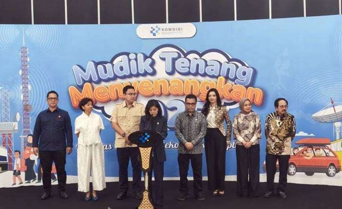 Foto: Menteri Komdigi Meutya Hafid, dalam konferensi pers di kantor Kemkomdigi, Kamis (20/3/2025). (Novina)