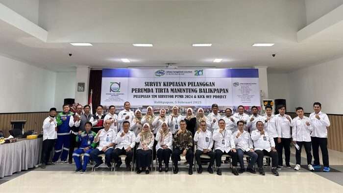 Pelepasan tim surveyor untuk pelaksanaan Survey Kepuasan Pelanggan (SKP) untuk kinerja pelayanan di tahun 2024, pada hari Rabu (5/2/2025). Foto: BorneoFlash/IST