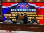 Polda Kaltim Gelar Konferensi pers Kasus pencabulan terhadap anak di bawah umur yang digelar di Gedung Mahakam Polda Kaltim, pada Selasa (11/3/2025). Foto: BorneoFlash/Agung Putra