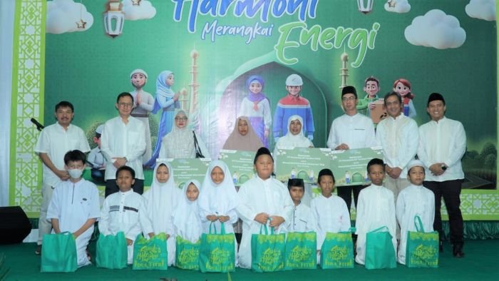 Lebih dari 600 anak yatim dari 23 panti asuhan menerima manfaat dari program berbagi oleh PT Pertamina Hulu Indonesia (PHI). Foto: HO/PHI