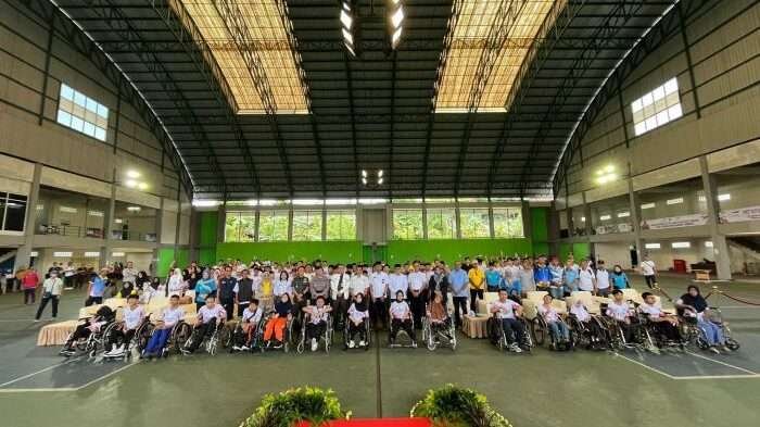 Program talent scouting bagi penyandang disabilitas dibuka, di Lapangan Tennis Indoor, Balikpapan Tennis Stadium, pada Rabu (19/3/2025). Foto: BorneoFlash/Niken Sulastri