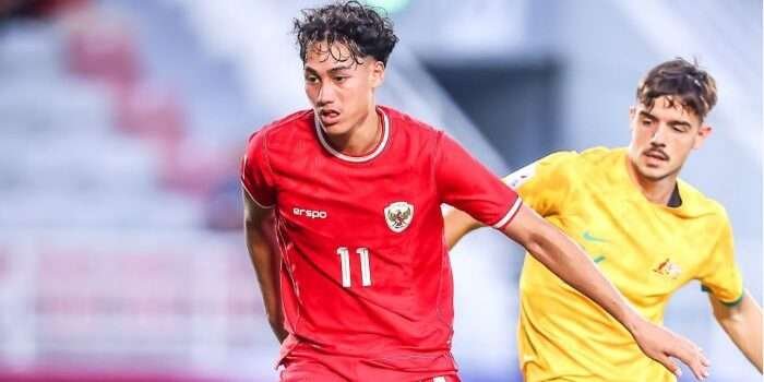 Rafael Struick saat menahan imbang Australia dengan skor 0-0 pada laga sebelumnya. Foto: IST/TransferMarkt