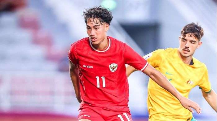 Rafael Struick saat menahan imbang Australia dengan skor 0-0 pada laga sebelumnya. Foto: IST/TransferMarkt
