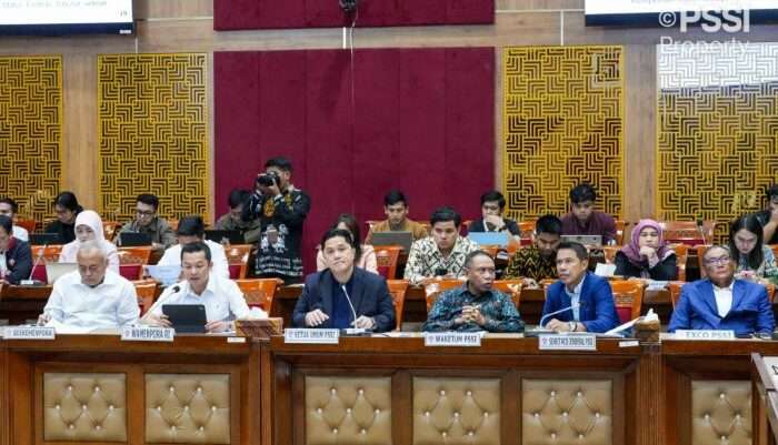 Rapat Kerja Komisi X DPR RI Bersama PSSI di Gedung DPR RI, Jakarta pada Rabu (5/3/2025). Foto: HO/pssi.org