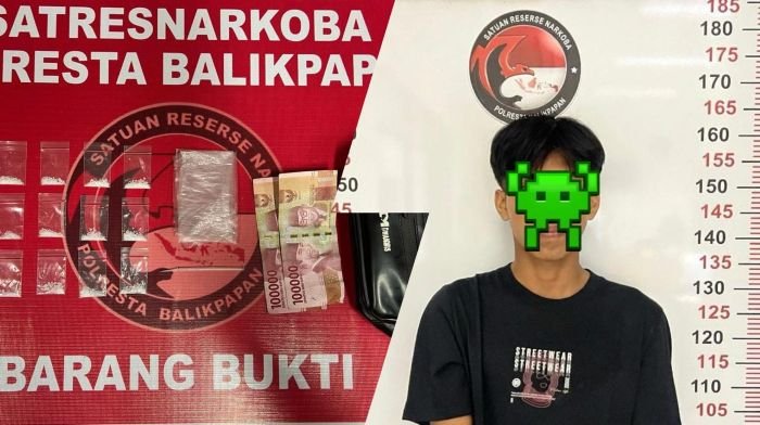 Satresnarkoba Polresta Balikpapan bekuk pengedar dan Sita Barang Bukti narkotika jenis sabu di sebuah rumah di kawasan Jl. Agro Wisata, Kelurahan Karang Joang, Balikpapan Utara. Foto: HO/Humas Polresta Balikpapan
