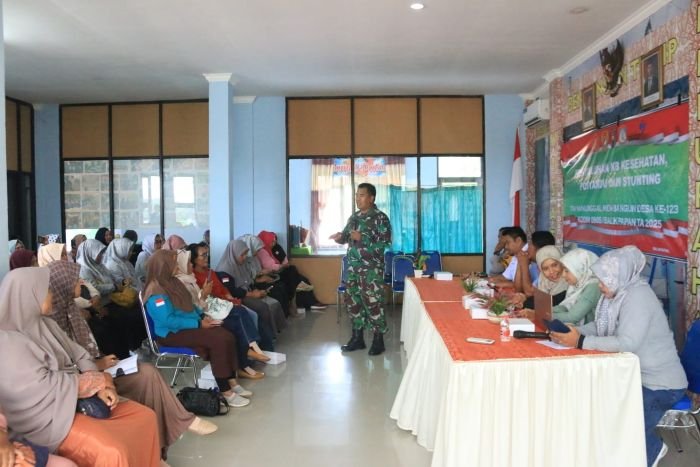 Satgas TMMD ke 123 Kodim 0905/Balikpapan Gandeng BNK Gelar Penyuluhan Bahaya Penyalahgunaan Narkoba kepada Siswa siswi SMK Negeri 5 Balikpapan