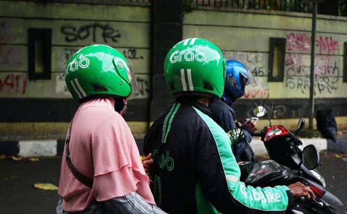 Ilustrasi Grab Indonesia, mitra pengemudi Grab.