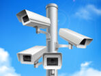 Security Cameras Realistic Composition