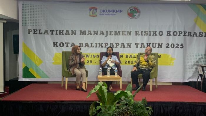 Dinas Koperasi, Usaha Mikro, Kecil, dan Menengah (KUMKM) dan Perindustrian Kota Balikpapan Gelar pelatihan manajemen resiko Koperasi yang digelar di Swiss-bellin Balikpapan, Senin (28/4/2025). Foto: BorneoFlash/Ist