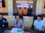 Kapolresta Balikpapan Kombes Pol Anton Firmanto Pimpin Langsung  konferensi pers pengungkapan kasus aksi begal di Kota Balikpapan, didampingi Kasat Reskrim Kompol Benny Aryanto dan Kasi Humas Ipda Sangidun, pada Rabu (30/4/2025). Foto: BorneoFlash/Agung Putra