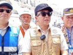(ki:ka) Kepala PT Pelni Cabang Balikpapan, Ridwan Mandaliko, Kepala KSOP Kelas I Balikpapan, Capt. Heru Susanto dan Kapolsek KP3 Semayang Balikpapan AKP, Hary Purnomo. Foto: BorneoFlash/Niken Sulastri